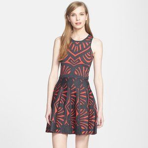 Parker Clarence Knit Dress Metallic Fit & Flare